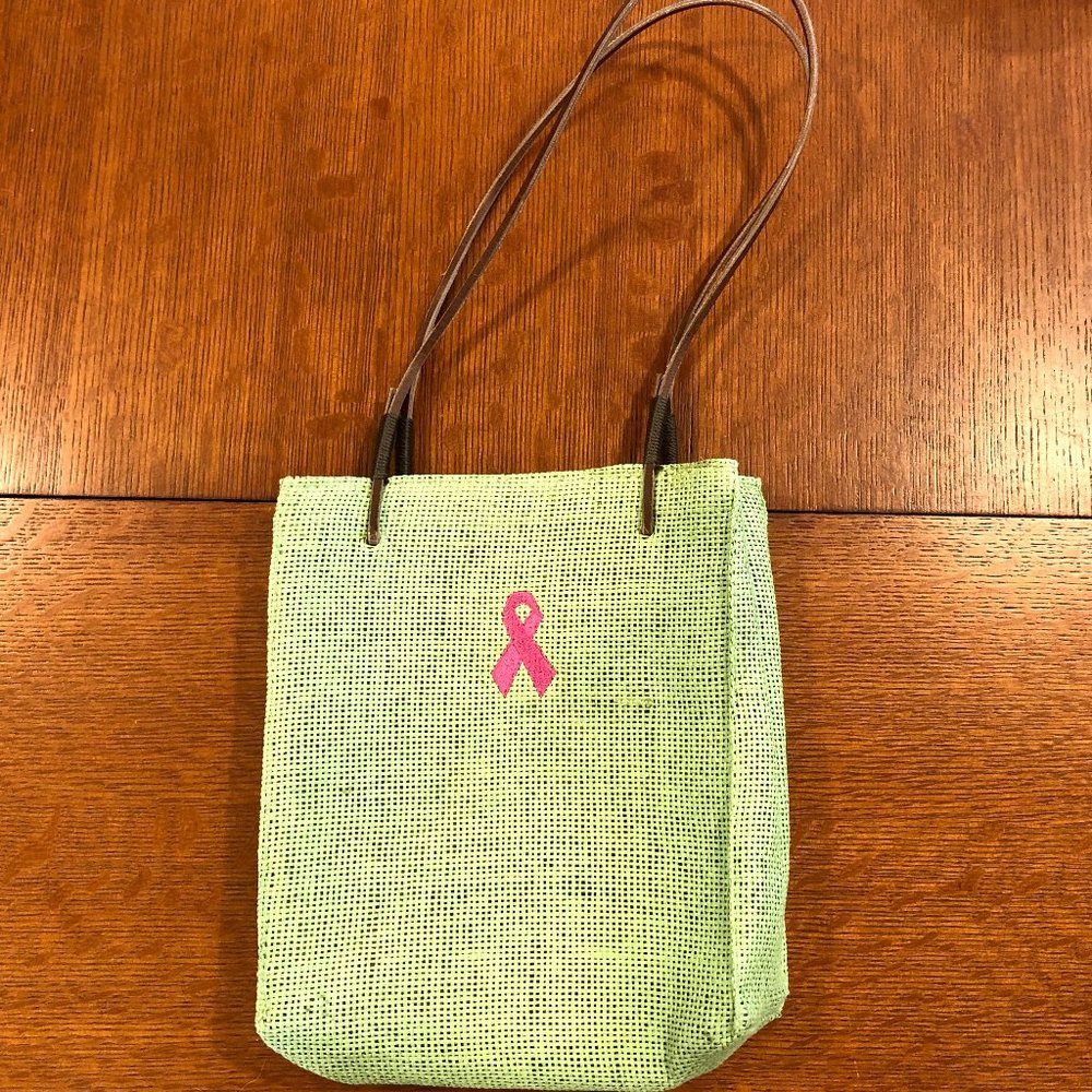 Woven Breast Cancer Small Tote/purse
